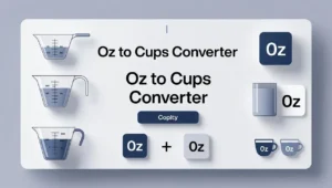 How Many Ounces in a Cup Oz to Cups Converter