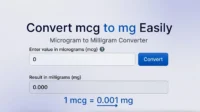 Convert mcg to mg Easily Microgram to Milligram Converter