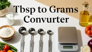 Tbsp to Grams Converter Tablespoon to Gram Guide