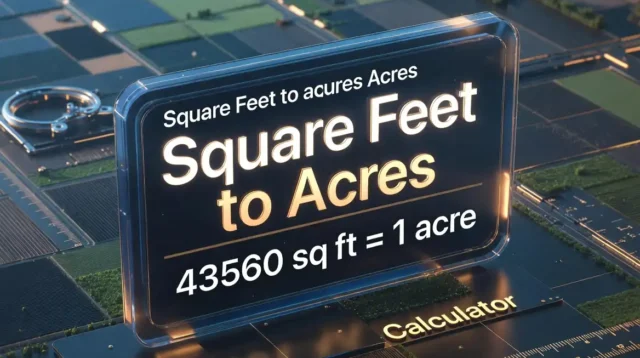 Square Feet to Acres Conversion Calculator & Complete Guide